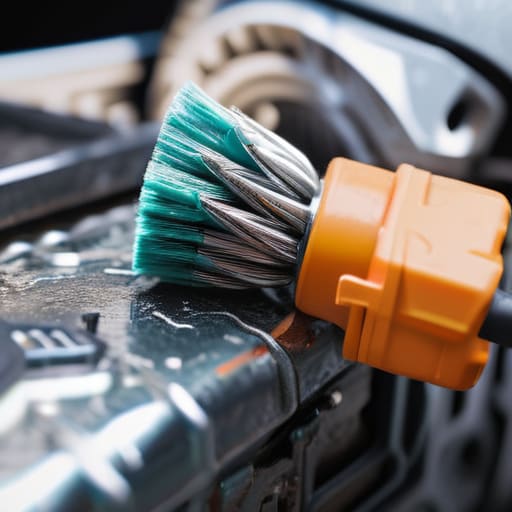 Effective battery terminal cleaning for corrosion removal.