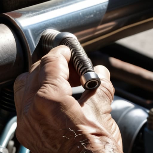 Mechanic performing a clutch cable adjustment.