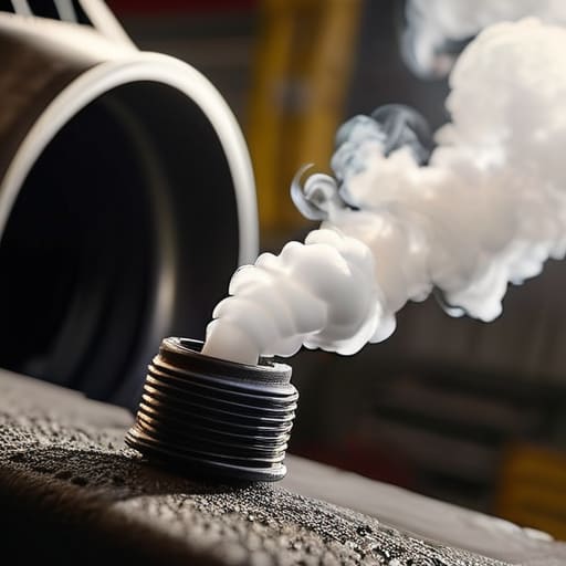 Mechanic diagnosing an engine vacuum leak.