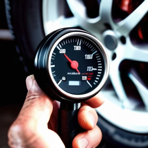 Using a tire pressure gauge.