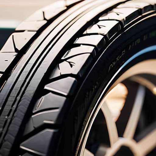 Performing a tire tread depth check.