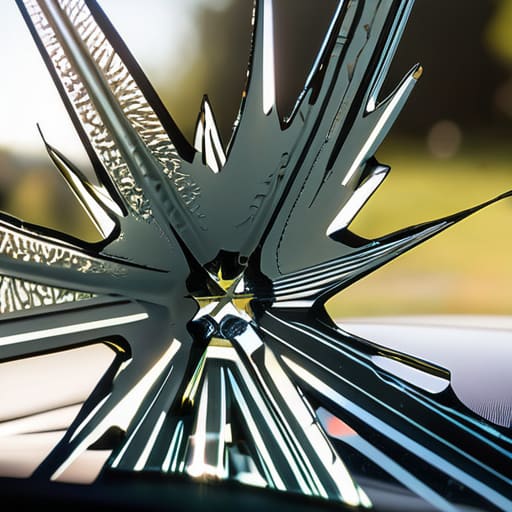 Repairing small windshield cracks in a car.